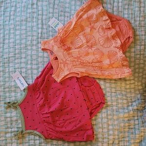 2 sleeveless dress onesies - Brand New - 18 month size